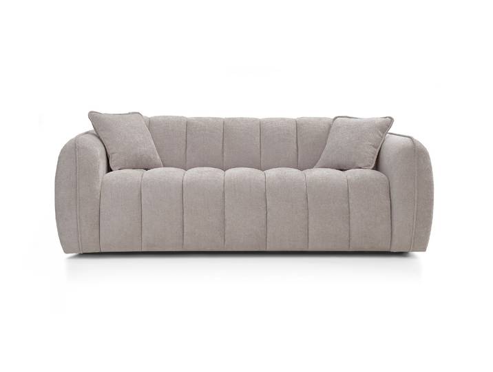 FREJUS Canapé convertible 4 places - Velours, Beige