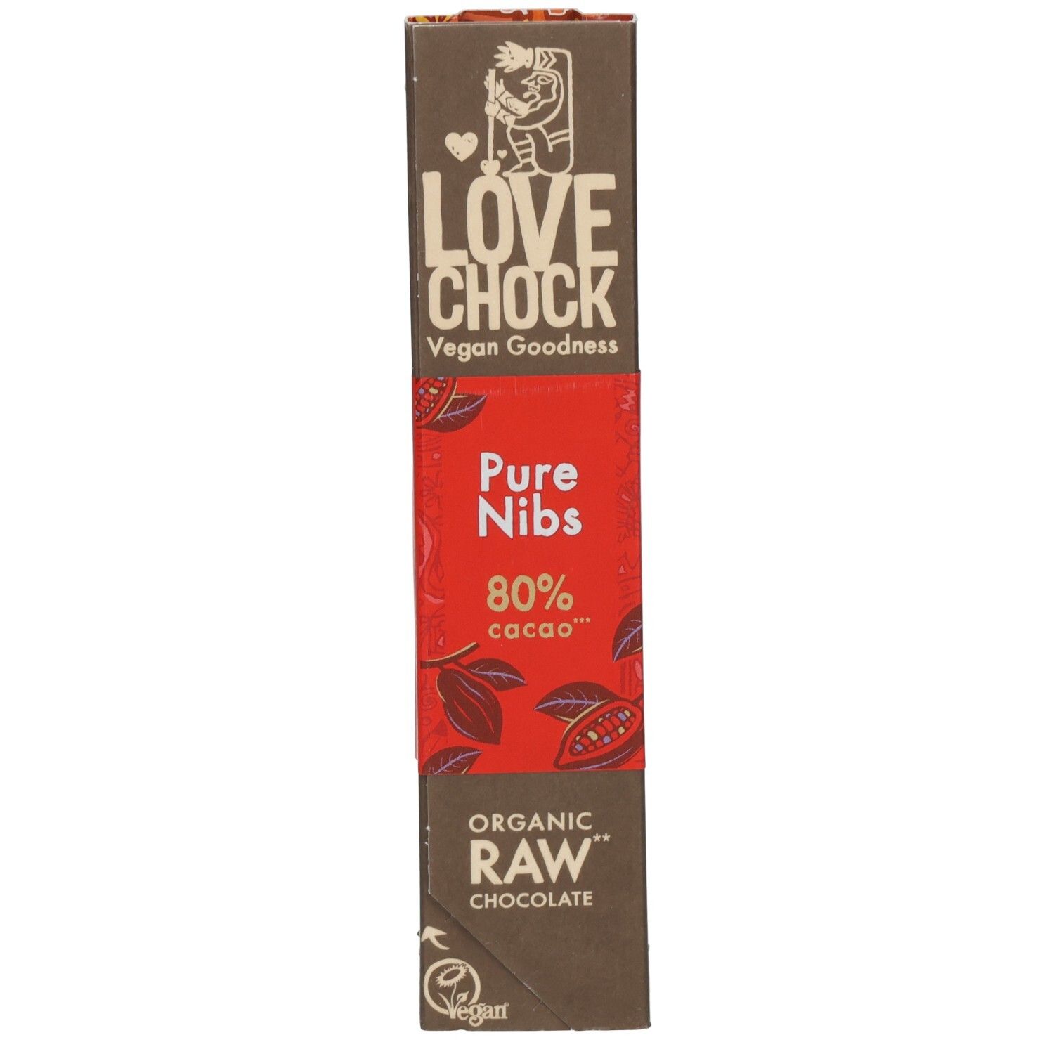 Lovechock Bio rohe Schokolade Bars, Pur-Kakaonibs 40 g