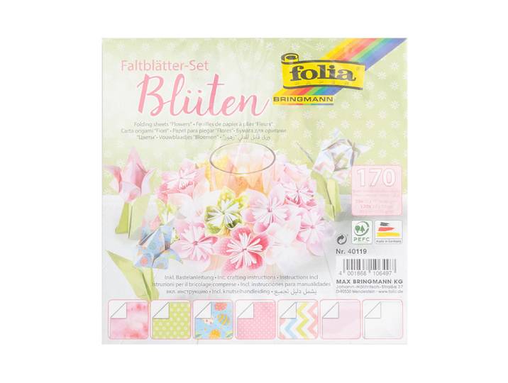 Folia Faltblätter Blütenset 15 cm 40 Stück