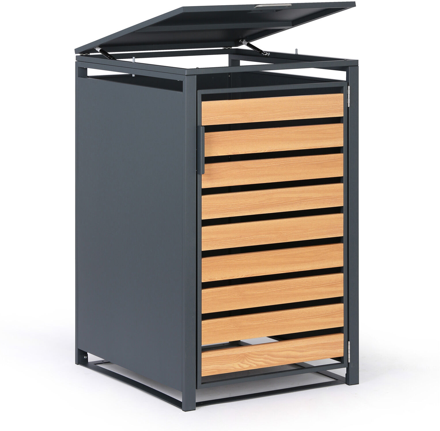 B2B Partner Mülltonnenüberdachung für 240-l-Behälter, 1160 x 695 x 800 mm, Holzdekor