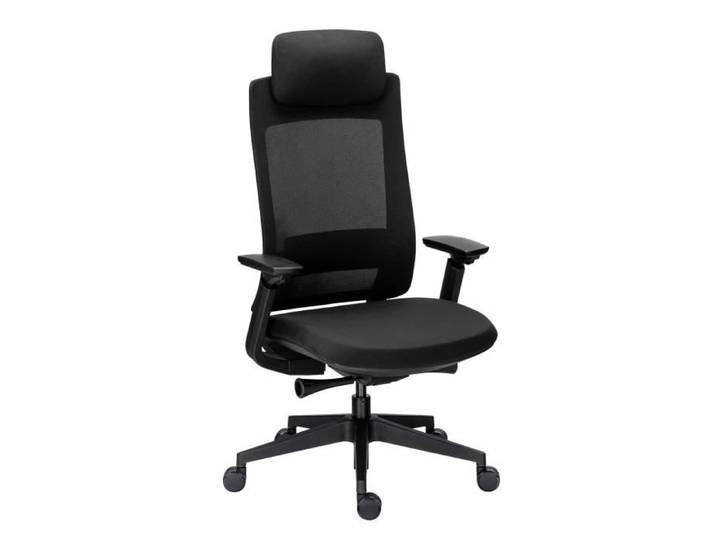 Siège de bureau Garvey dossier maille avec têtière - noir