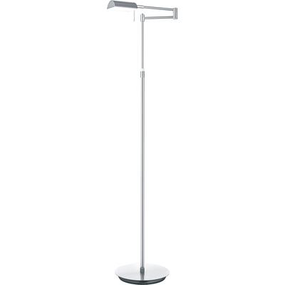 LED Stehlampe "GRAZ", silber (nickelfarben matt, chromfarben abgesetzt), 1, H: 100cm, 1 Stk., HELL HÖLLISCH GUTES LICHT, Leuchten, Tastdimmer, in der Höhe einstellbar, LED Stehlampe