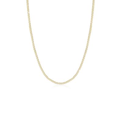 Kette ohne Anhänger ELLI PREMIUM "Halskette Basic Panzerkette Klassisch Elegant 375 Gelbgold" Gr. 45, gold, Halsketten, Damen, Gelbgold 375