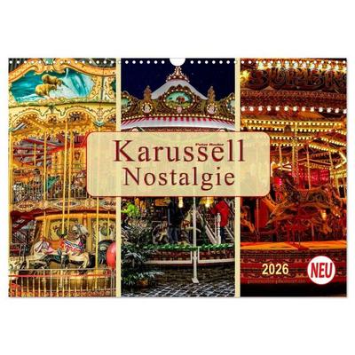 Karussell - Nostalgie (Wandkalender 2026 DIN A3 quer), CALVENDO Monatskalender