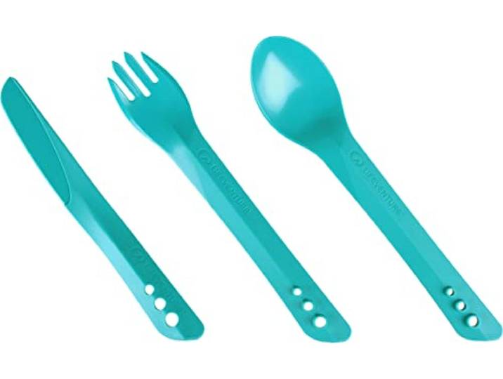 Lifeventure Ellipse Kunststoff Interlocking Besteck Set für Camping, Reisen & Outdoor