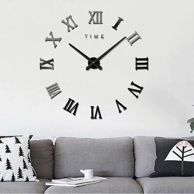 Inspired Deals 40 Inch Large Wall Clock Silent Quartz Decorative Wall Clock For Living Room black