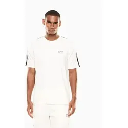 EA7 für Herren. 7M001595_AF21787 T-shirt Natural Ventus weiß (M), Lässig, Synthetisch, Polyester, Kurzarm