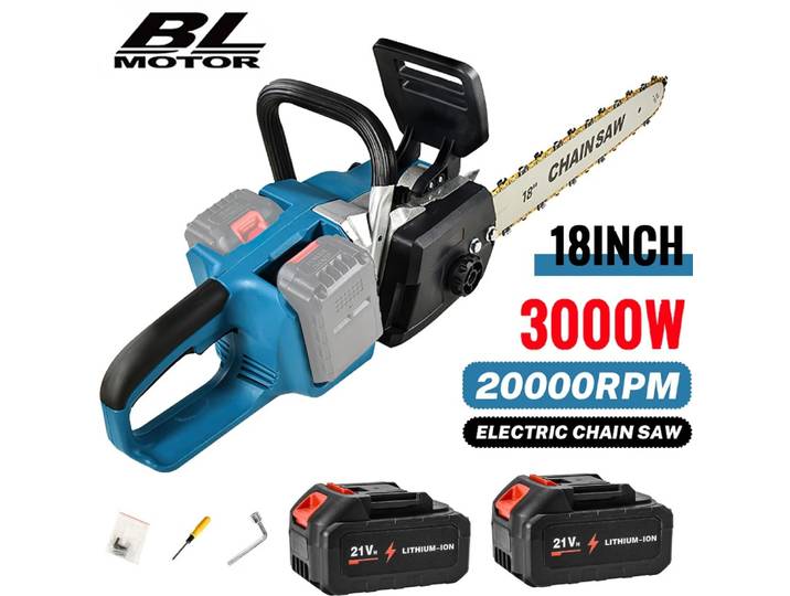 Makita – tronçonneuse électrique sans fil, 3000W, 18 pouces, outil électrique pour le travail du bois, tasse de jardin portative pour batterie