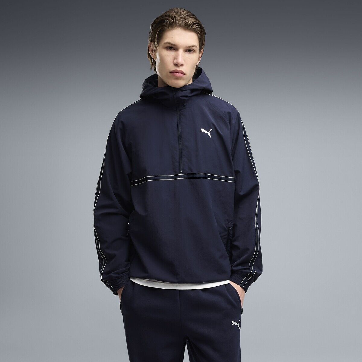 Sweat à capuche, coupe relaxed, Puma Class