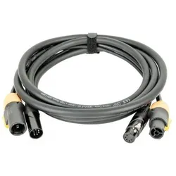 DAP-Audio FP23 Hybrid Cable - Power Pro True & 5-pin XLR - D MX / Power - 15 m (15 m), Audiokabel
