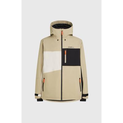 Skijacke O'NEILL "FWC'Cruz TRIPLE SNOW JACKET", Herren, Gr. S, beige (olive blush), Obermaterial: 100% Polyester, Jacken Skijacke, wasserdicht, winddicht, atmungsaktiv, mit 10.000 g Atmungsaktivität