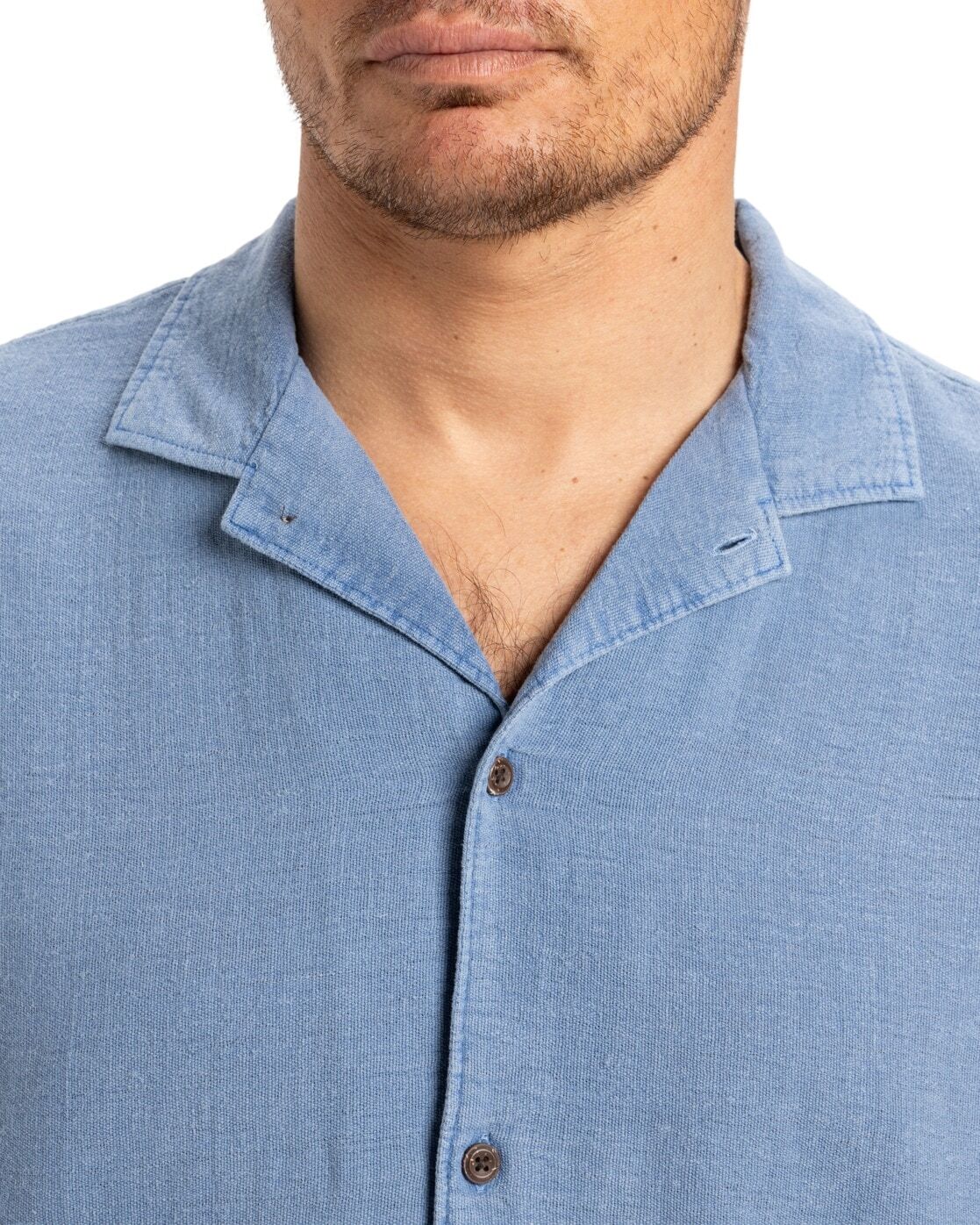 Funktionshemd QUIKSILVER "Sunrise", Herren, Gr. M, blau (coronet blau), Obermaterial: 55% Baumwolle, 45% Hanf., Hemden Funktionshemd coronet blau M
