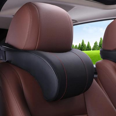 Youfap Market PU Leather Headrest Cushion For Comfortable Driving, Memory Foam Car Neck Pillow, Seat Headrest Pad For Auto Interior PU Leather Headrest Cushion For Comfortable Driving, Memory Foam Car Neck Pillow, Seat Headrest Pad For Auto Interior