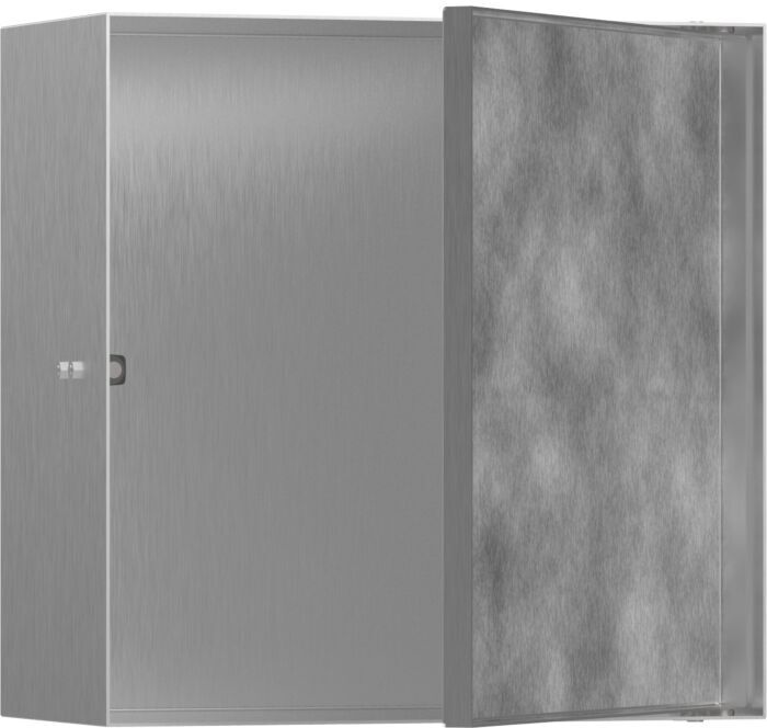 Hansgrohe XtraStoris Wandnische 56091800 30x30x14cm, mit befliesbarer Tür, Edelstahl Optic