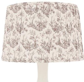 "Carson Kressley Saddler Toile Pleated Lamp Shade - 11 1/2""H X 18"" Diameter w/15"" Top Diameter - Ballard Designs"