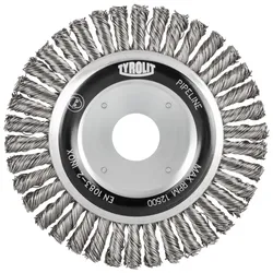 TYROLIT Rundbürsten DxBxLxH 125x6x21x22,2 Für Stahl, Form: 1RDZ - (Rundbürste), Art. 34202827