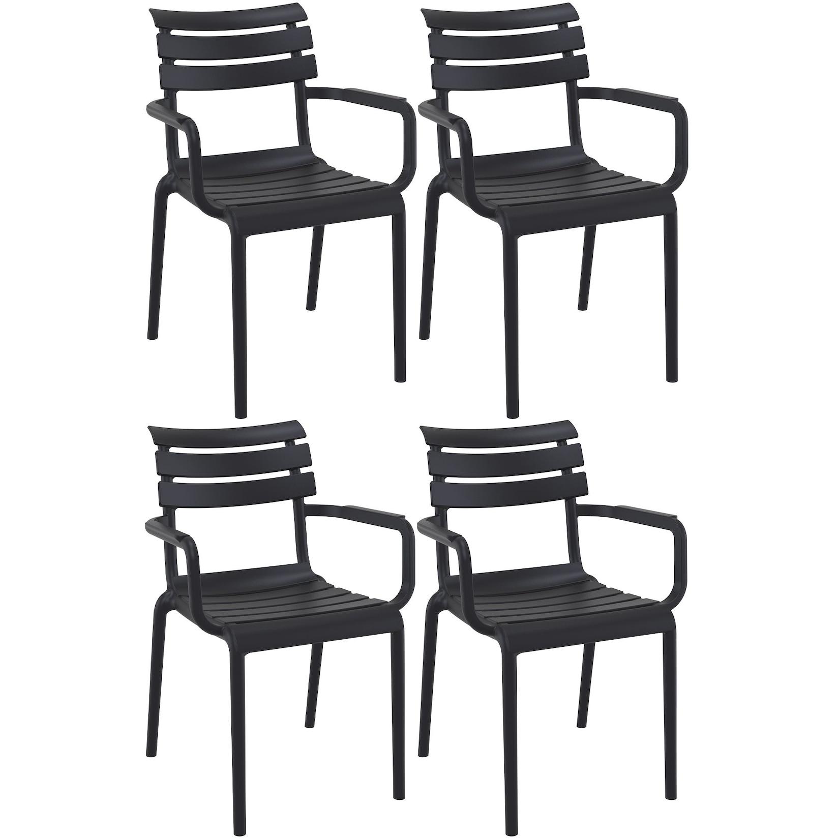 CLP 4er Set Stühle Paris - Farbe: schwarz