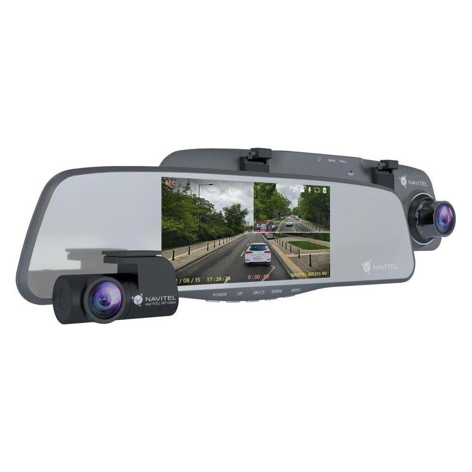 Navitel MR255NV smart rearview mirror equipped with a DVR (Eingebautes Display, Eingebautes Mikrofon, Nachtsicht, Full HD) (MR255NV)