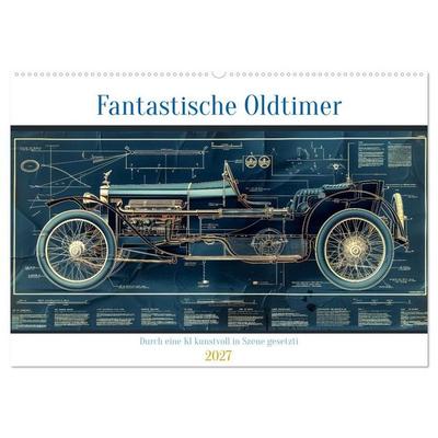Fantastische Oldtimer (Wandkalender 2027 DIN A2 quer), CALVENDO Monatskalender