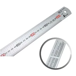 Shinwa 13048 Lineal aus Edelstahl 100 cm - mit 0,5mm Skala