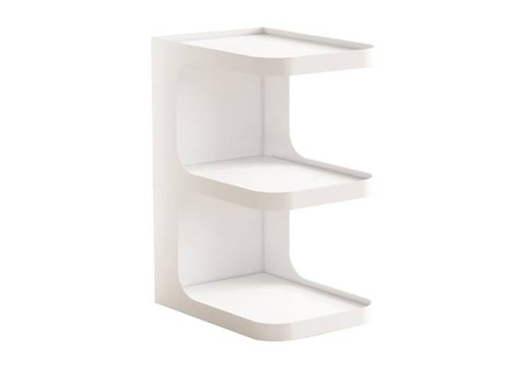 Beistelltisch mit 3 Ebenen, Nachttisch, Akzenttisch for Wohnzimmer(/White)