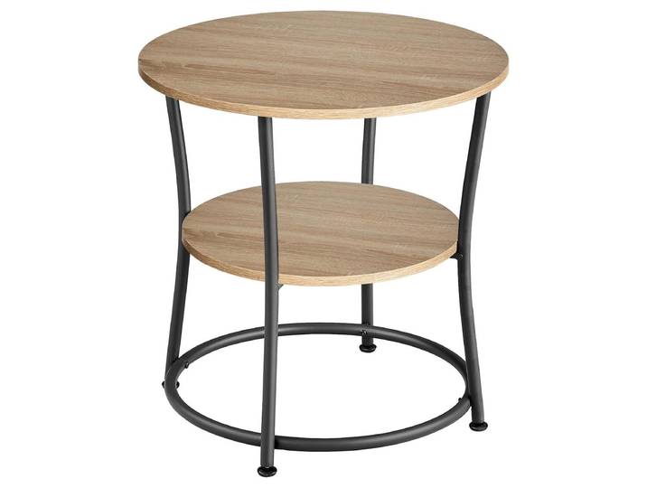 Table basse ronde Sonoma avec étagère inférieure