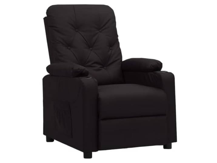 Heofavd Relaxsessel Schwarz Kunstleder TV Sessel mit Liegefunktion