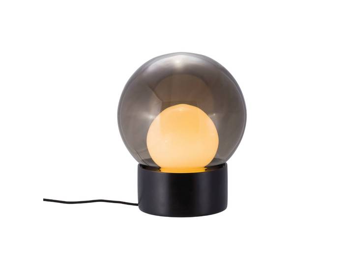 pulpo Designer Tischlampe Boule Small, schwarz, für Wohn- / Esszimmer, Keramik, Design, Tischlampe
