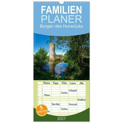 Familienplaner 2027 - Burgen des Hunsrücks mit 5 Spalten (Wandkalender, 21 x 45 cm) CALVENDO