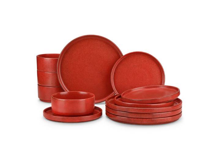 vancasso Geschirr-Set 12tlg Tafelservice für 4 Personen, Steingut Geschirrset (12-tlg), 4 Personen, Steingut