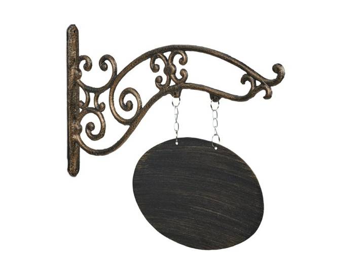 Relaxdays Gusseisen Wandschild zum Beschriften