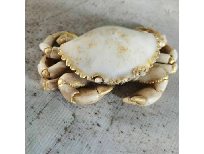 Crabe sculpté diversifié, vieux blanc de Chine