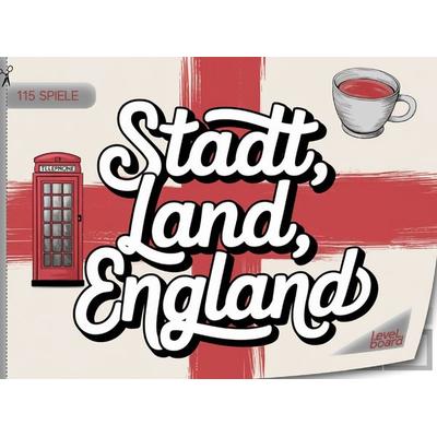 Stadt, Land, England - 115 Spielblöcke, Taschenbuch von LevelBoard Spiele, LevelBoard Spiele, 978-3-693-19750-9