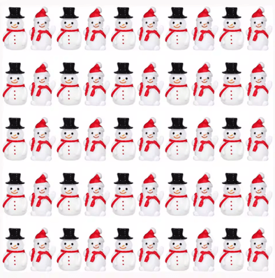 Inspire Picks Mini Christmas Snowman Figurines Set Resin Holiday Decor For DIY Crafts & Gardens 5pcs