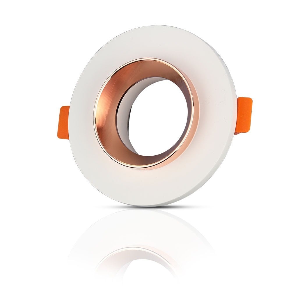 V-TAC LED inbouwspot, rond, met metalen rand, roze goud