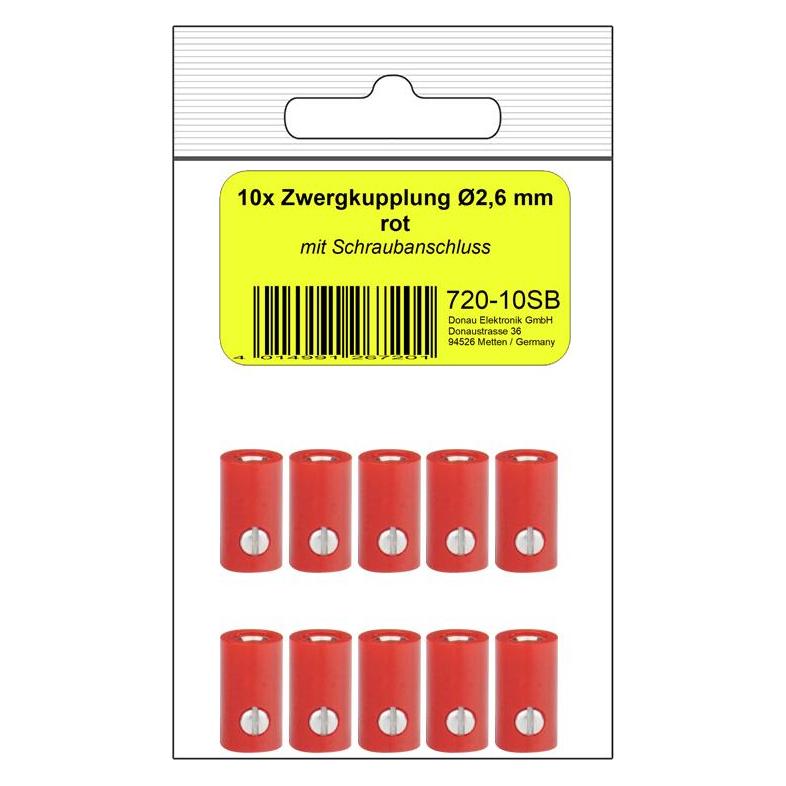 Donau 10 ZWERGKUPPLUNG 2,6mm rot (720-SB)