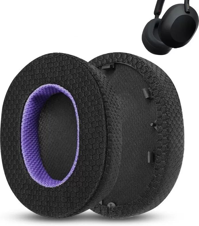 INF Coussinets de rechange pour casque Sony WH-1000XM5 - Maillage noir/violet