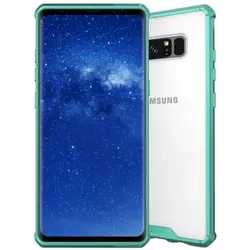Handy Tasche für Samsung Galaxy Note 8 Case Schutz Hülle Cover Transparent Grün