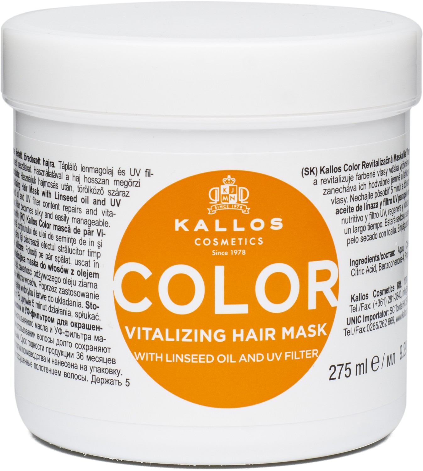Kallos KJMN Color Hair Mask 275 ml KA-KJMN2118