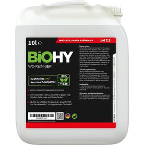 BiOHY WC-Reiniger 100% vegan und nachhaltig, Gel, mit Frischeduft, Kanister 10 Liter