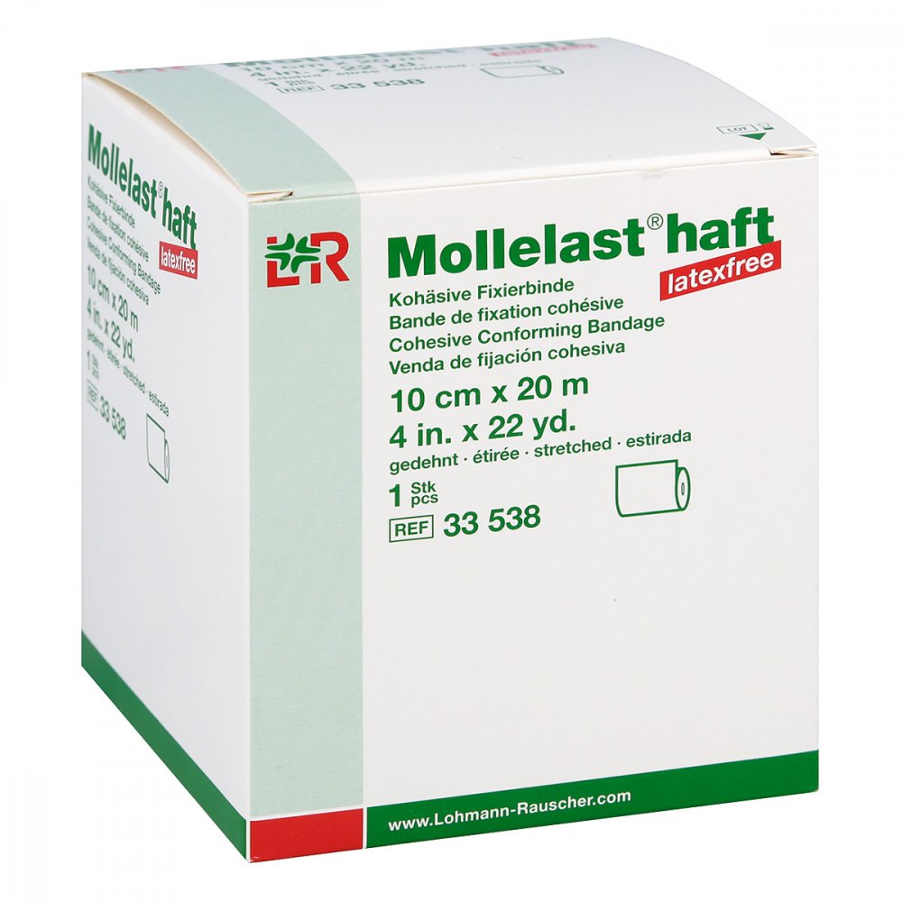 Lohmann & Rauscher GmbH & Co.KG Mollelast haft latexfrei 10cmx20m gedehnt weiss 09886181