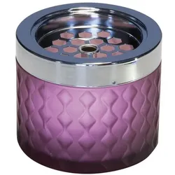 APS Wind-Aschenbecher aus Glas Violett-gefrostet Ø 9,5 cm