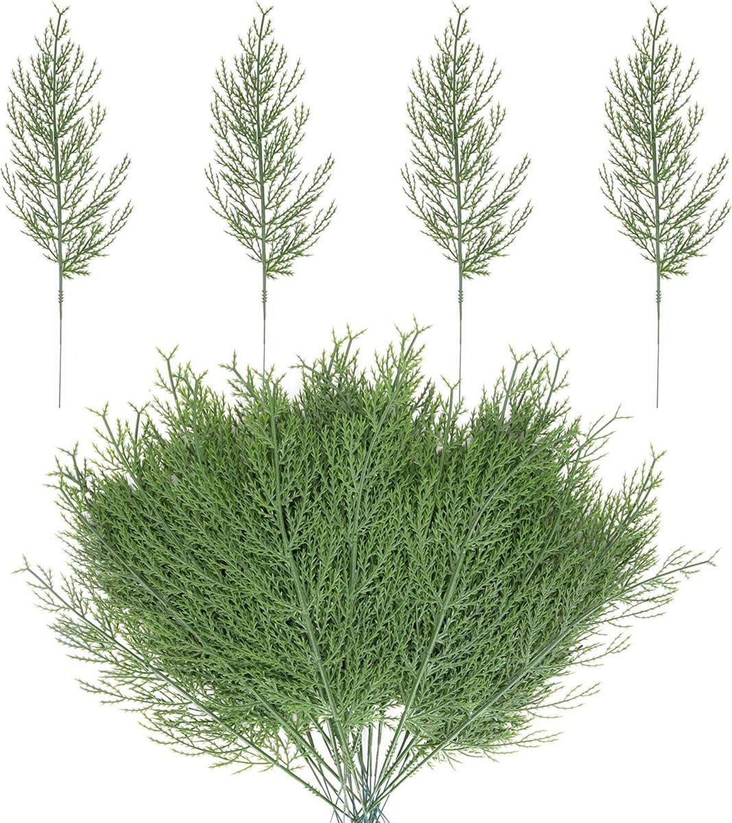 Solidchoice - 40 stuks kunstdennentakken voor decoratie en kerstversiering