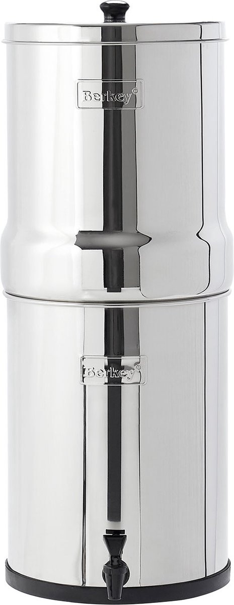 Imperial Berkey RVS Gravity-Fed Waterfiltersysteem 17 liter inclusief 2 originele Black Berkey Elements BB9-2 filters