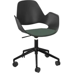 Bürostuhl FALK Aluminium schwarz dunkelgrün