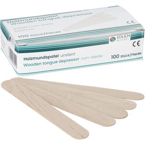 EDLICH&HABEL Holzspatel Mundspatel, 150 x 17mm, unsteril, 100 Stück