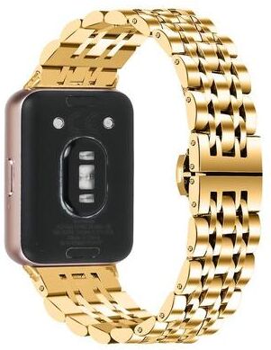 Everyday Crate Honor Watch X5 Stainless Steel Watch Band Seven Beads Butterfly Clasp Metal Replacement Strap gold