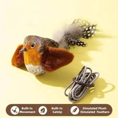 Inspire Essentials SkyTweet Interactive Bird Cat Toy With Catnip And Sound 14