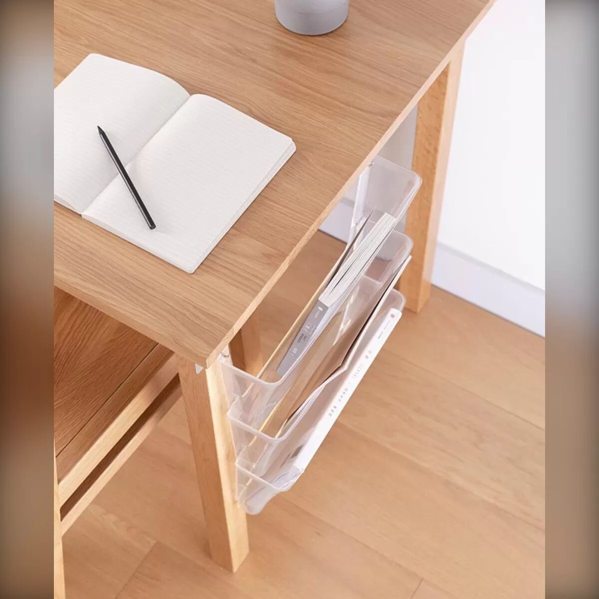 INF Transparenter Wand-Datei-Organizer, 3-stufiger ABS-Kunststoff-Dokumentenhalter