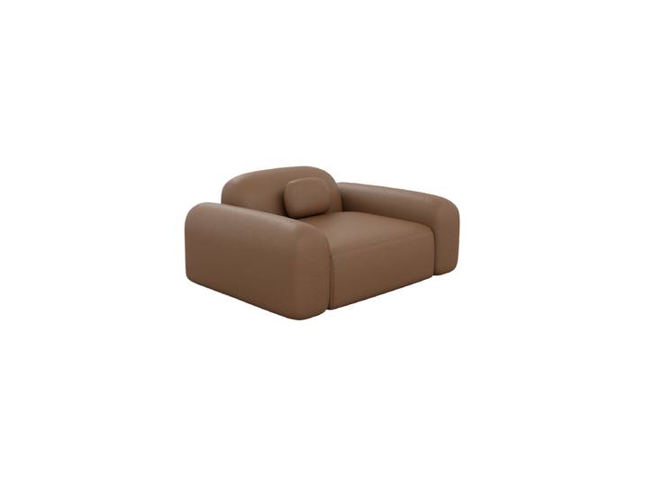 Design Echtleder Loungesessel „Ravello“ Echtleder Choco Brown BLOOMINGLOFT Collection